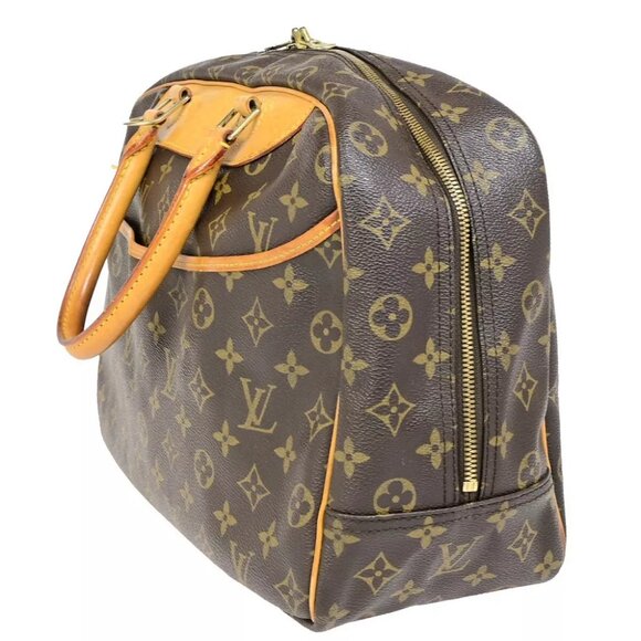 AUTHENTICITY GUARANTEED LOUIS VUITTON LV Logo Deauville Hand Bag Monogram - Picture 4 of 16